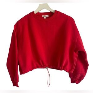 NWT Cali Be Red Cropped
Cinched Hooded Sweatshirt large